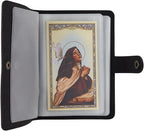 ✝️ Catholic Holy Card Holder – Pocket Prayer Card Organizer with Snap Closure