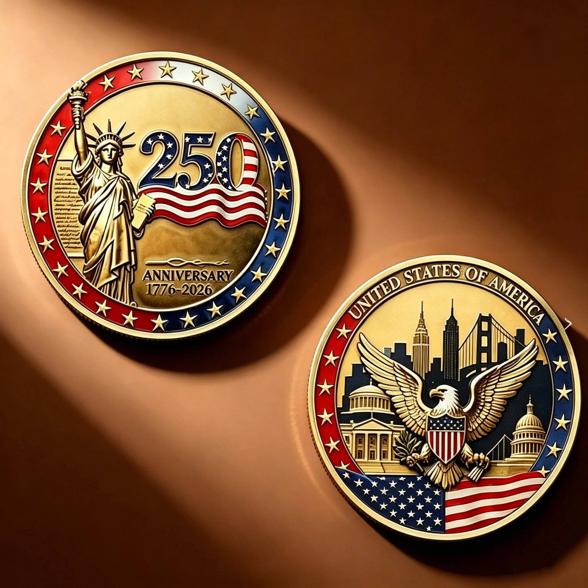 🔥LAST DAY 49% OFF✨9PCS USA 250th Anniversary Commemorative Coin Gift Set