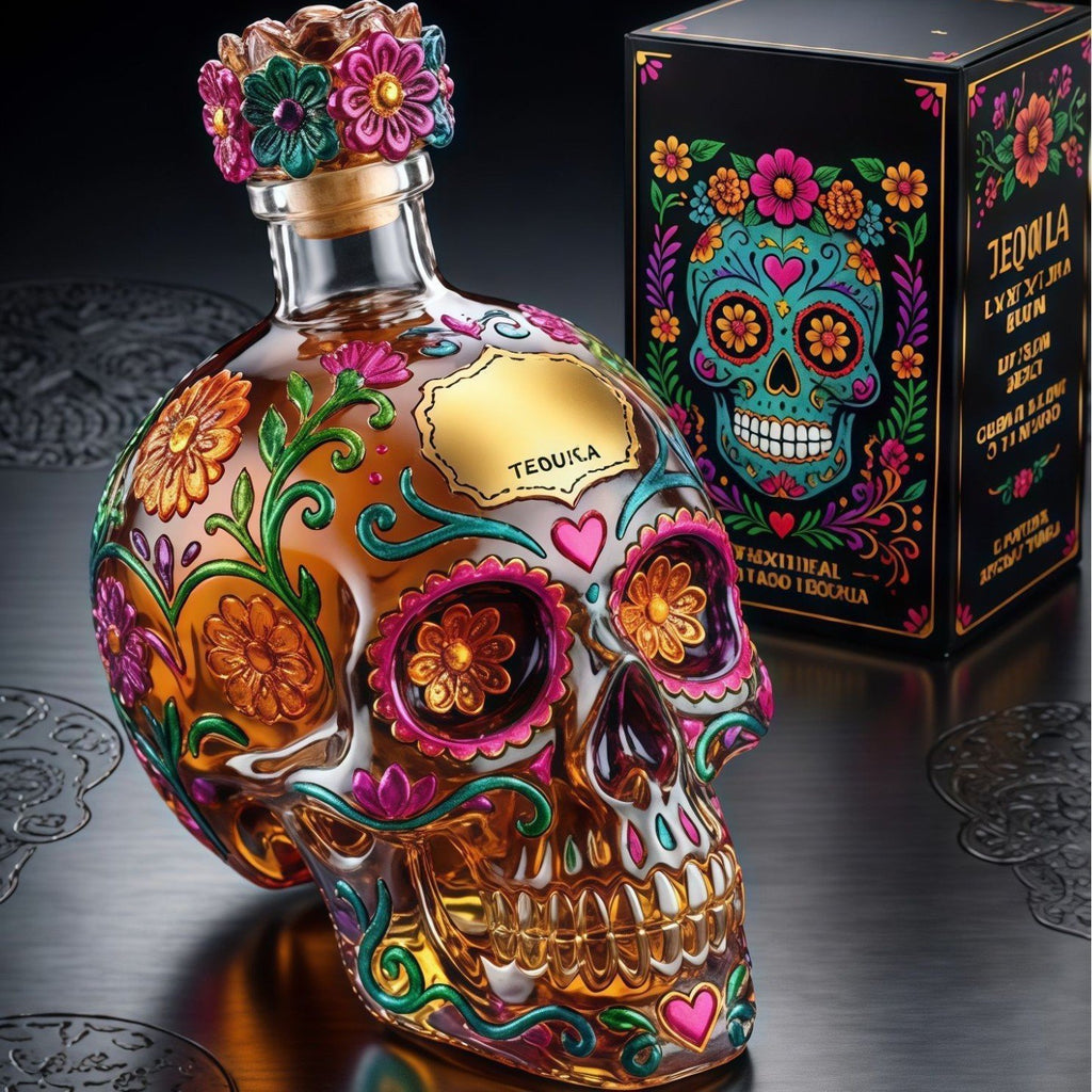 🔥🍷Limited edition Day of the Dead tequila bottle🎁