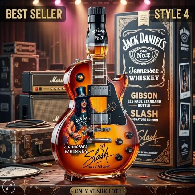 👨‍🎤🤘Appetite for Rock: Vintage Sunburst Guitar Figurine Spirit Bottle🎸✨