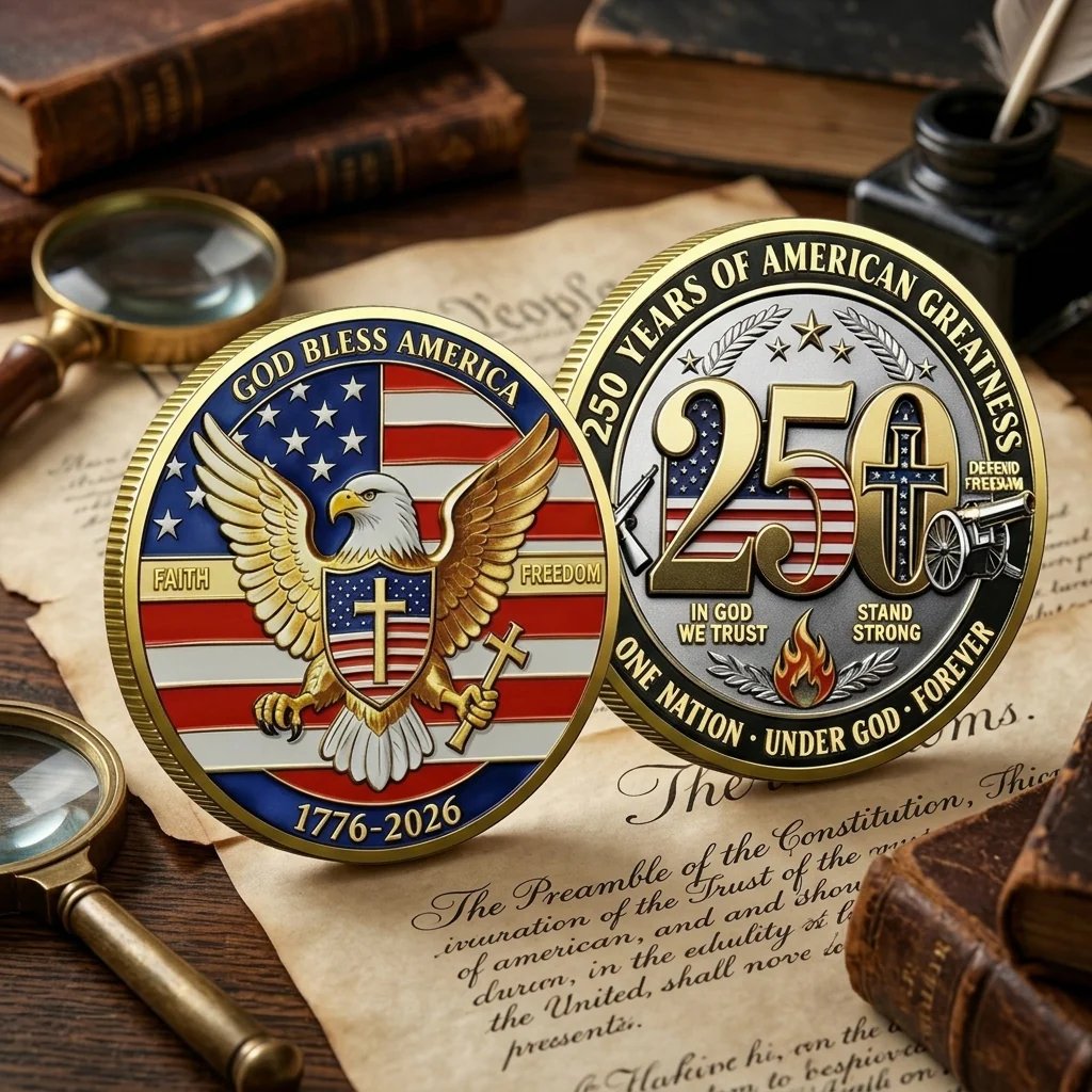 🔥LAST DAY 49% OFF✨9PCS USA 250th Anniversary Commemorative Coin Gift Set