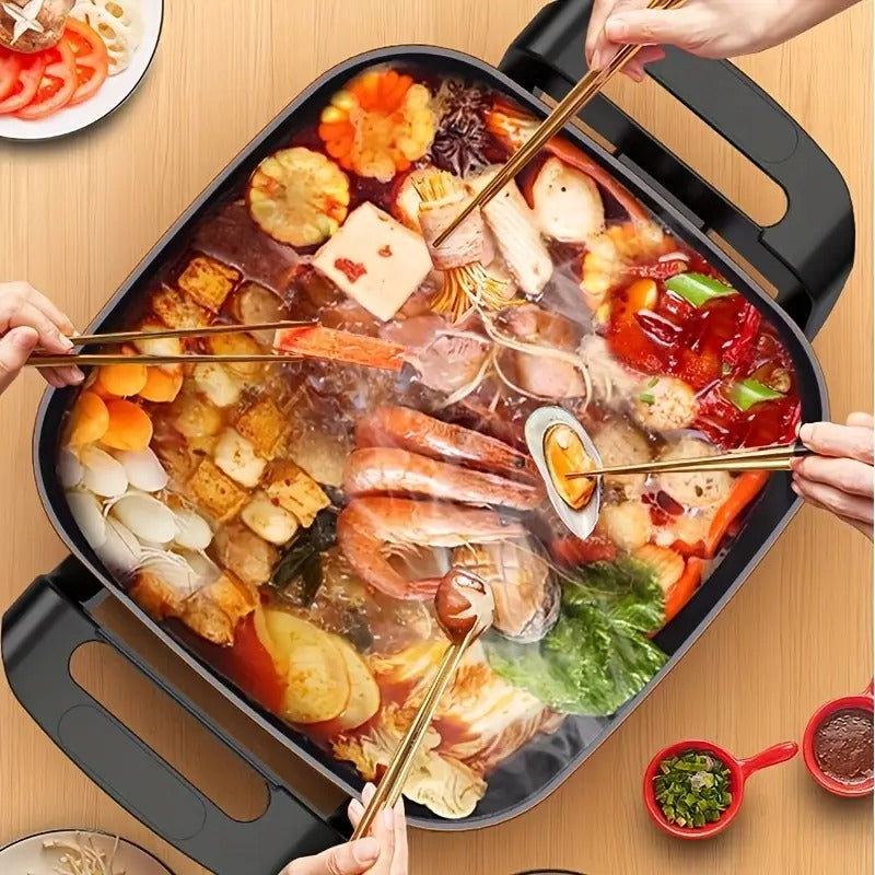 non stick ceramic electric pot glass lid aluminum body - Temu