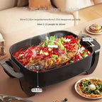 non stick ceramic electric pot glass lid aluminum body - Temu
