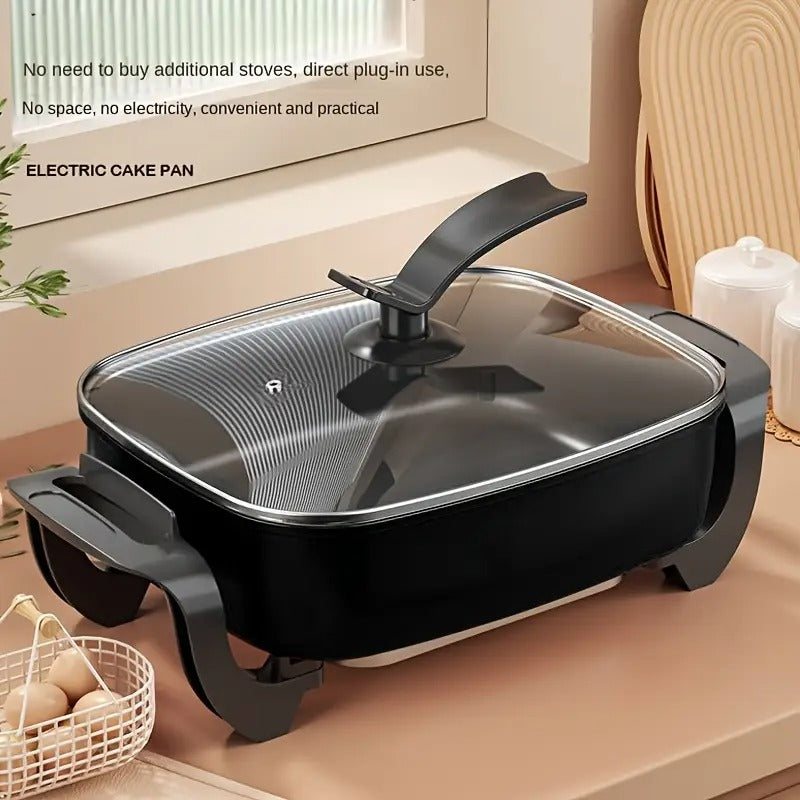 non stick ceramic electric pot glass lid aluminum body - Temu