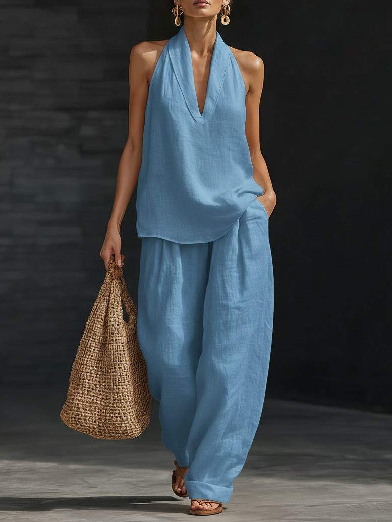 New Arrivals🔥 Women's Casual and Cozy Minimalist Linen Two-Piece Set